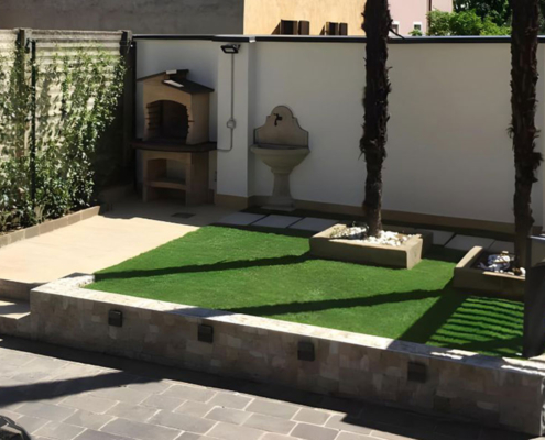 Riqualificazione esterna di un giardino a Monza